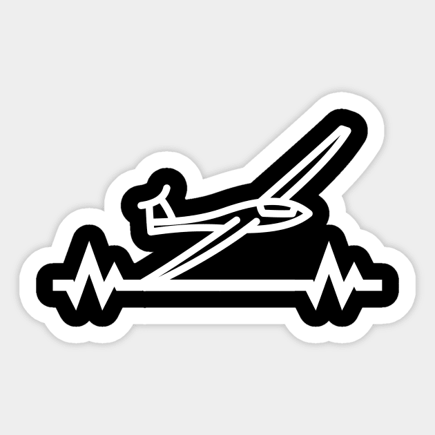 Glider Soaring Pulse Glider Pilot Gift Sticker by Foxxy Merch